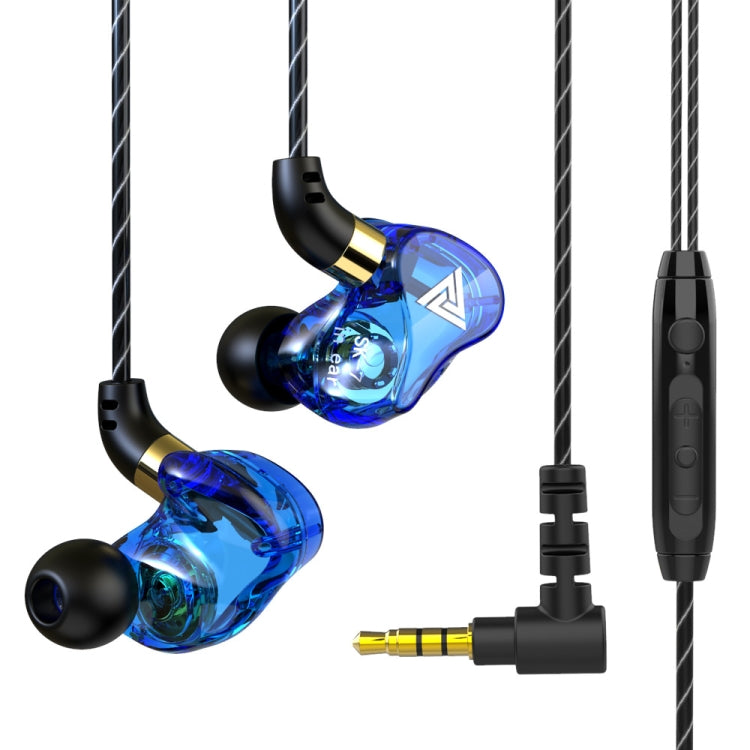 QKZ SK7 Auricolare stereo HIFI cablato con driver in rame sportivo da 3,5 mm con microfono