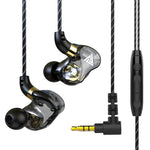 QKZ SK7 Auricolare stereo HIFI cablato con driver in rame sportivo da 3,5 mm con microfono