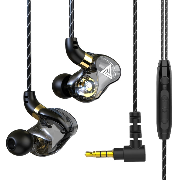 QKZ SK7 Auricolare stereo HIFI cablato con driver in rame sportivo da 3,5 mm con microfono