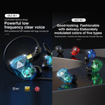 QKZ SK7 Auricolare stereo HIFI cablato con driver in rame sportivo da 3,5 mm con microfono