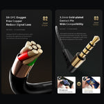 QKZ SK8 3.5mm Sports In-ear Dynamic HIFI Monitor Auricolare con microfono