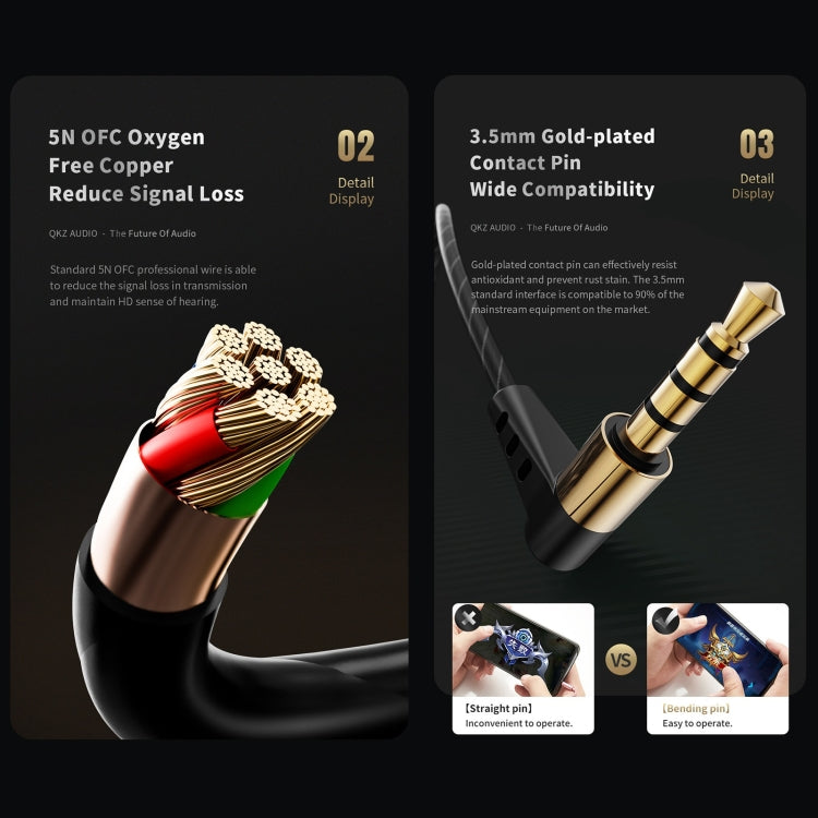 QKZ SK8 3.5mm Sports In-ear Dynamic HIFI Monitor Auricolare con microfono