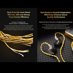 QKZ T1 8 Core TC Placcato Argento 3.5mm 0.75mm 2PIN HIFI Cavo Aggiornamento Auricolare
