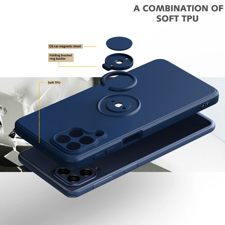 Custodia per telefono in silicone con cavalletto ad anello, For Honor X8, For Samsung Galaxy M53 5G, For Samsung Galaxy Note20 Ultra, For Xiaomi Poco F4 GT