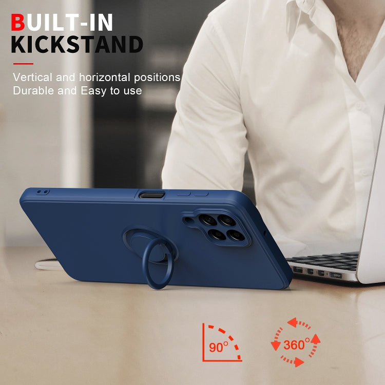 Custodia per telefono in silicone con cavalletto ad anello, For Honor X8, For Samsung Galaxy M53 5G, For Samsung Galaxy Note20 Ultra, For Xiaomi Poco F4 GT