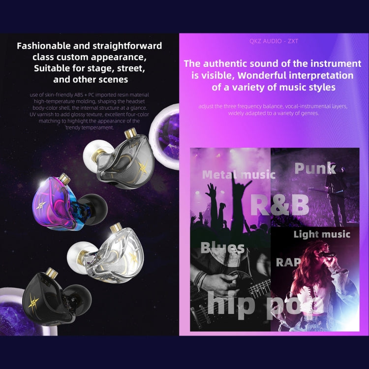 Auricolari in-ear QKZ ZXT con microfono e filo 3,5mm