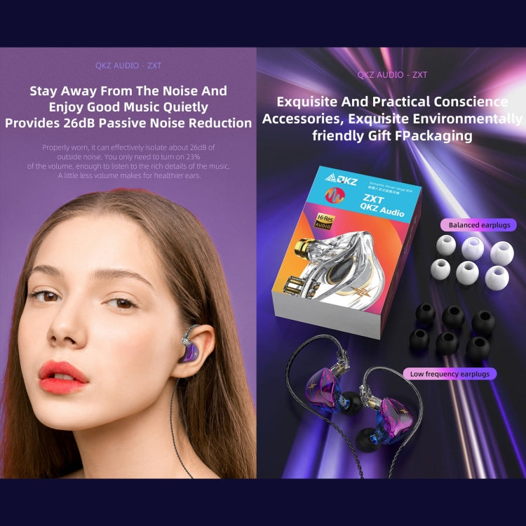 Auricolari in-ear QKZ ZXT con microfono e filo 3,5mm