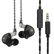 QKZ ZXT Sports In-ear Wired Control Plug HIFI Stereo Stage Monitor Auricolare, Standard Version, with Mic