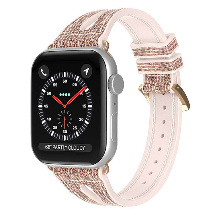 Cinturino sottile con glitter per la serie Apple Watch, 7 45mm / 6&SE&5&4 44mm / 3&2&1 42mm, 7 41mm / 6&SE&5&4 40mm / 3&2&1 38mm