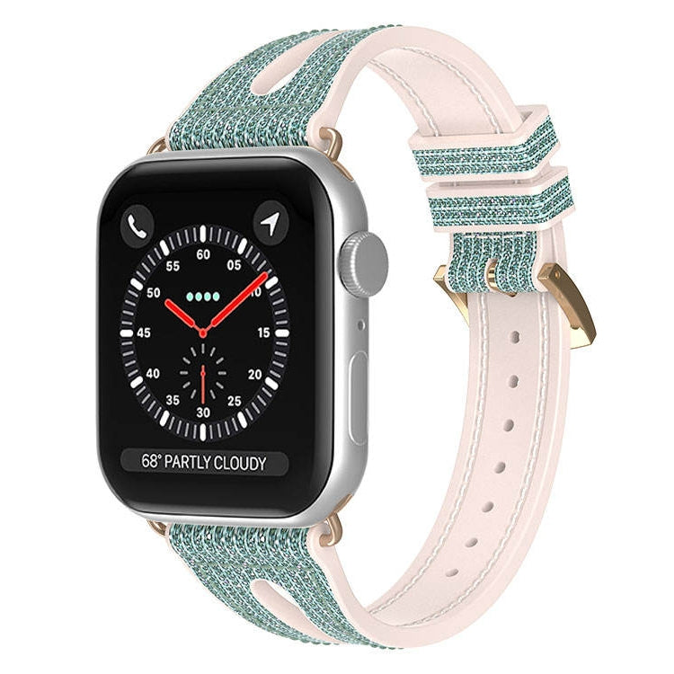 Cinturino sottile con glitter per la serie Apple Watch, 7 45mm / 6&SE&5&4 44mm / 3&2&1 42mm, 7 41mm / 6&SE&5&4 40mm / 3&2&1 38mm