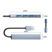 AH-A13 Adattatore HUB USB 3.0 x 1 + USB 2.0 x 3 a USB 3.0, AH-A13