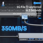 AH-A13 Adattatore HUB USB 3.0 x 1 + USB 2.0 x 3 a USB 3.0, AH-A13