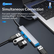 AH-A13 Adattatore HUB USB 3.0 x 1 + USB 2.0 x 3 a USB 3.0, AH-A13