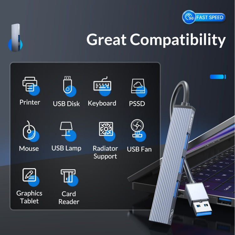 AH-A13 Adattatore HUB USB 3.0 x 1 + USB 2.0 x 3 a USB 3.0, AH-A13