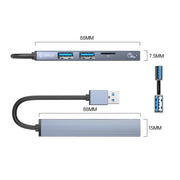 ORICO AH-A12F Adattatore USB 3.0x1 + USB 2.0x2 + scheda TF a USB 3.0 HUB, AH-A12F