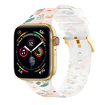Cinturino trasparente con fibbia quadrata per Apple Watch Series, 7 45mm / 6&SE&5&4 44mm / 3&2&1 42mm, 7 41mm / 6&SE&5&4 40mm / 3&2&1 38mm