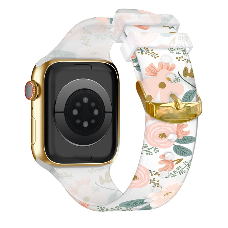 Cinturino trasparente con fibbia quadrata per Apple Watch Series, 7 45mm / 6&SE&5&4 44mm / 3&2&1 42mm, 7 41mm / 6&SE&5&4 40mm / 3&2&1 38mm