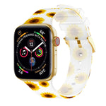 Cinturino trasparente con fibbia quadrata per Apple Watch Series, 7 45mm / 6&SE&5&4 44mm / 3&2&1 42mm, 7 41mm / 6&SE&5&4 40mm / 3&2&1 38mm