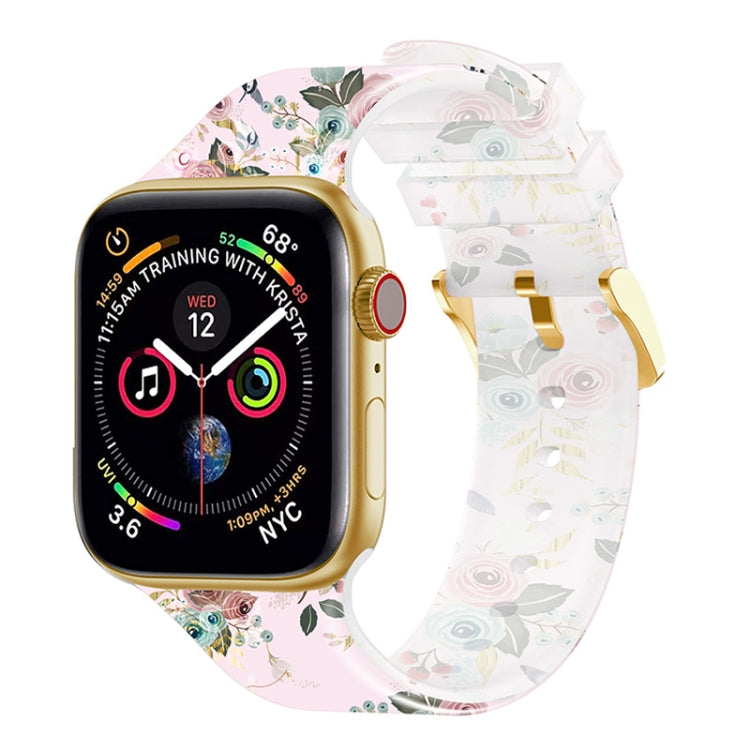 Cinturino trasparente con fibbia quadrata per Apple Watch Series, 7 45mm / 6&SE&5&4 44mm / 3&2&1 42mm, 7 41mm / 6&SE&5&4 40mm / 3&2&1 38mm