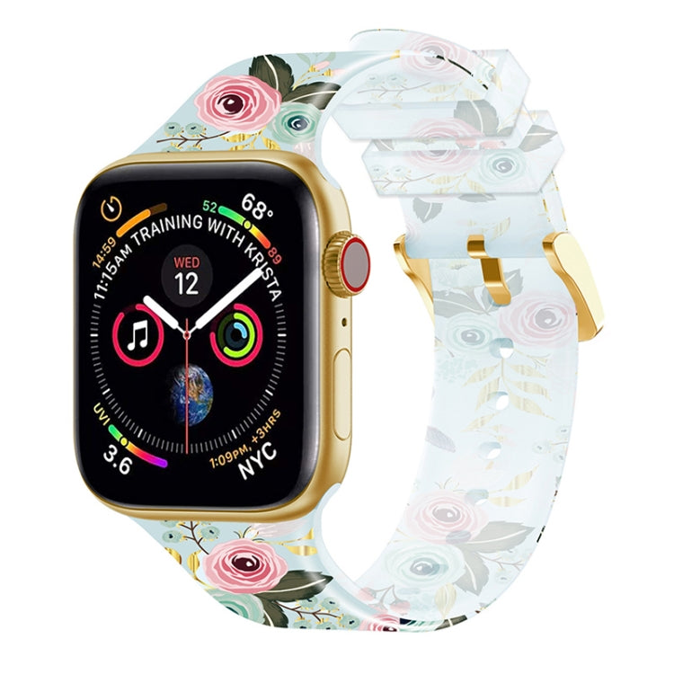 Cinturino trasparente con fibbia quadrata per Apple Watch Series, 7 45mm / 6&SE&5&4 44mm / 3&2&1 42mm, 7 41mm / 6&SE&5&4 40mm / 3&2&1 38mm