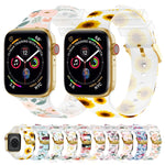 Cinturino trasparente con fibbia quadrata per Apple Watch Series, 7 45mm / 6&SE&5&4 44mm / 3&2&1 42mm, 7 41mm / 6&SE&5&4 40mm / 3&2&1 38mm