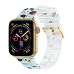 Cinturino trasparente con fibbia quadrata per Apple Watch Series, 7 45mm / 6&SE&5&4 44mm / 3&2&1 42mm, 7 41mm / 6&SE&5&4 40mm / 3&2&1 38mm