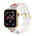 Cinturino trasparente con fibbia quadrata per Apple Watch Series, 7 45mm / 6&SE&5&4 44mm / 3&2&1 42mm, 7 41mm / 6&SE&5&4 40mm / 3&2&1 38mm