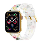 Cinturino trasparente con fibbia quadrata per Apple Watch Series, 7 45mm / 6&SE&5&4 44mm / 3&2&1 42mm, 7 41mm / 6&SE&5&4 40mm / 3&2&1 38mm