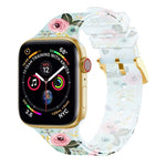 Cinturino trasparente con fibbia quadrata per Apple Watch Series, 7 45mm / 6&SE&5&4 44mm / 3&2&1 42mm, 7 41mm / 6&SE&5&4 40mm / 3&2&1 38mm