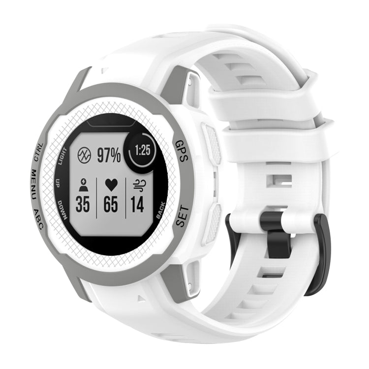 Cinturino per orologio sportivo in silicone tinta unita, For Garmin Instinct 2S