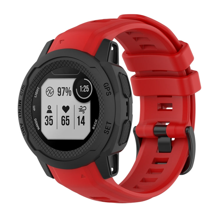 Cinturino per orologio sportivo in silicone tinta unita, For Garmin Instinct 2S