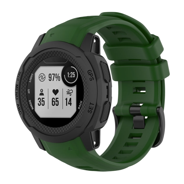 Cinturino per orologio sportivo in silicone tinta unita, For Garmin Instinct 2S