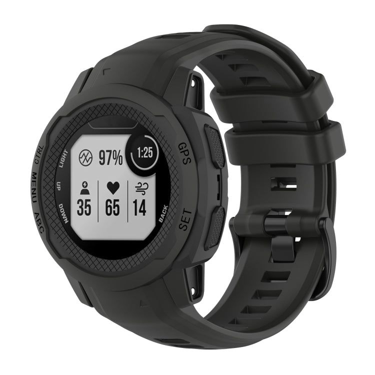 Cinturino per orologio sportivo in silicone tinta unita, For Garmin Instinct 2S