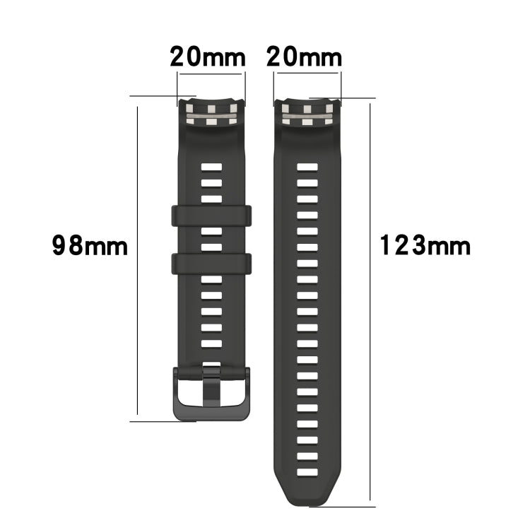 Cinturino per orologio sportivo in silicone tinta unita, For Garmin Instinct 2S