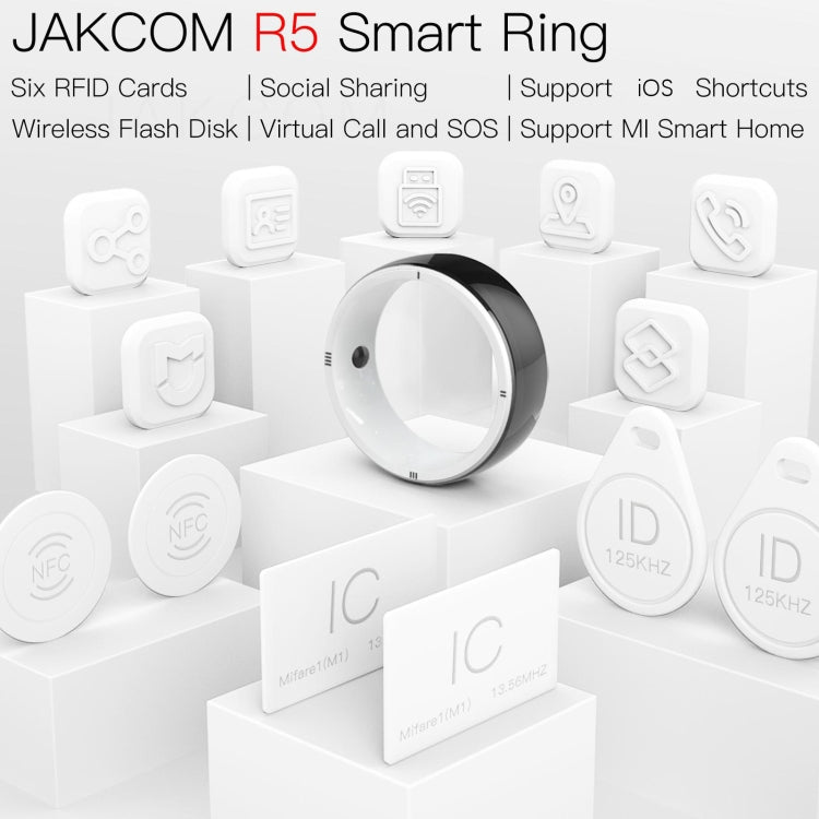JAKCOM R5 Smart Ring Anello di usura intelligente multifunzione, S, M, L