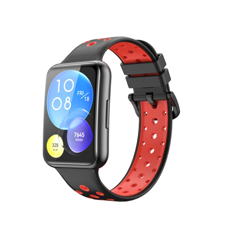 Cinturino in silicone bicolore per Huawei Watch Fit 2