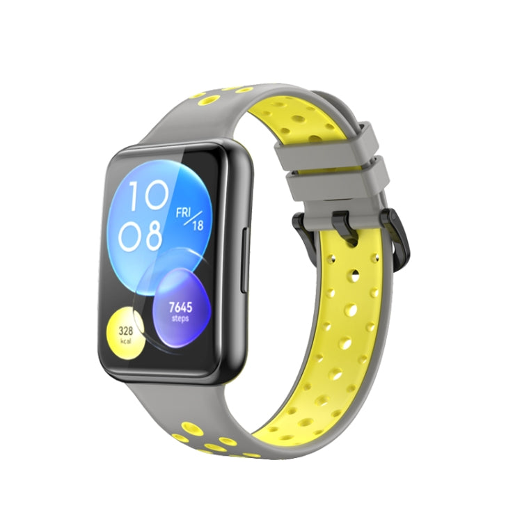 Cinturino in silicone bicolore per Huawei Watch Fit 2