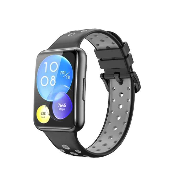 Cinturino in silicone bicolore per Huawei Watch Fit 2