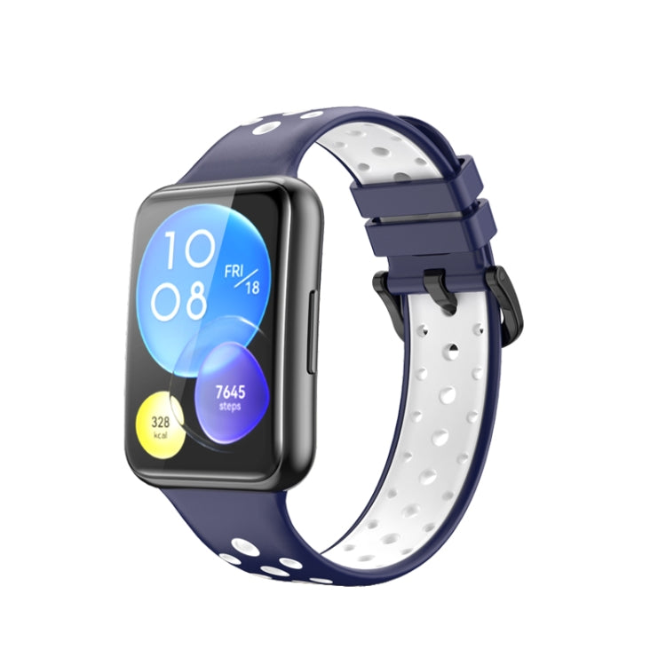 Cinturino in silicone bicolore per Huawei Watch Fit 2