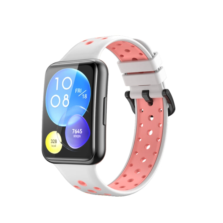 Cinturino in silicone bicolore, For Huawei Watch Fit 2
