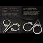 QKZ A1 Auricolare Cablato Placcato in Argento 3,5 mm