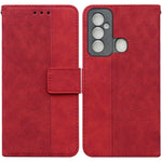 Custodia per telefono in pelle goffrata geometrica, For Tecno Spark 6 GO, For Motorola Moto G62 5G, For Tecno Pop 6 No Fingerprints, For OPPO A57 2022 4G