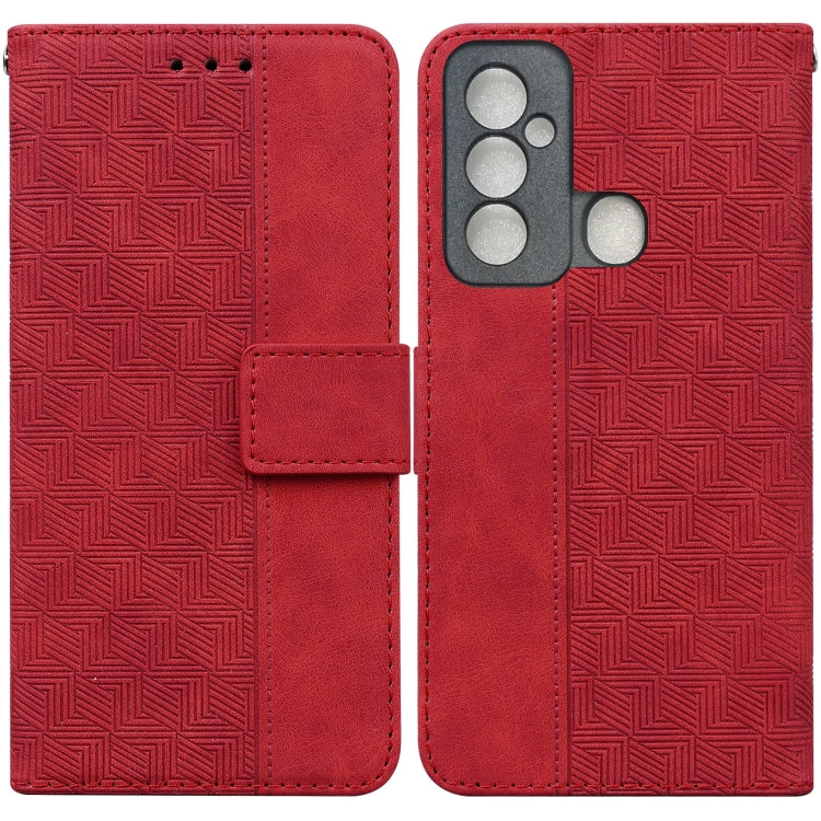 Custodia per telefono in pelle goffrata geometrica, For Tecno Spark 6 GO, For Motorola Moto G62 5G, For Tecno Pop 6 No Fingerprints, For OPPO A57 2022 4G