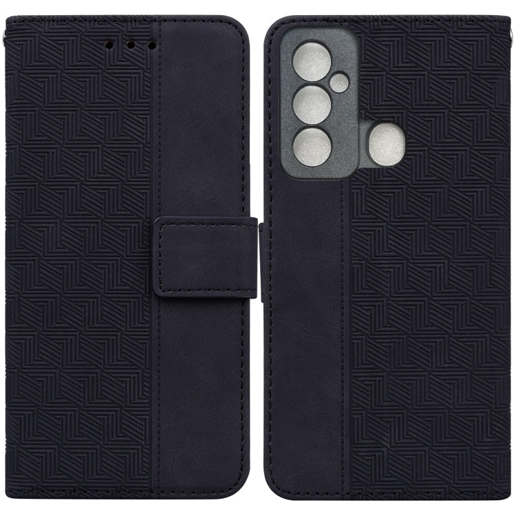 Custodia per telefono in pelle goffrata geometrica, For Tecno Spark 6 GO, For Motorola Moto G62 5G, For Tecno Pop 6 No Fingerprints, For OPPO A57 2022 4G