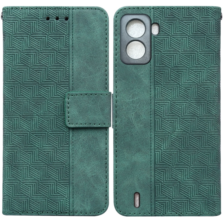 Custodia per telefono in pelle goffrata geometrica, For Tecno Spark 6 GO, For Motorola Moto G62 5G, For Tecno Pop 6 No Fingerprints, For OPPO A57 2022 4G