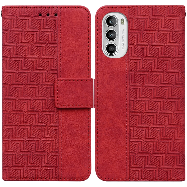 Custodia per telefono in pelle goffrata geometrica, For Tecno Spark 6 GO, For Motorola Moto G62 5G, For Tecno Pop 6 No Fingerprints, For OPPO A57 2022 4G