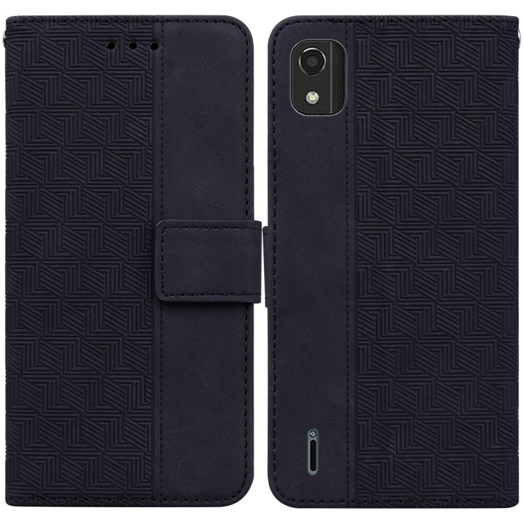 Custodia per telefono in pelle goffrata geometrica, For Nokia C2 2nd Edition, For Nokia C21, For Nokia G11 Plus
