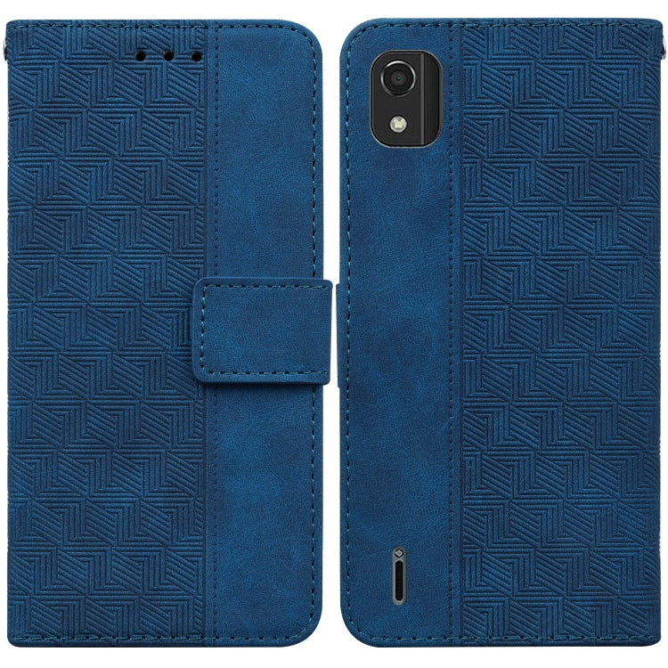 Custodia per telefono in pelle goffrata geometrica, For Nokia C2 2nd Edition, For Nokia C21, For Nokia G11 Plus