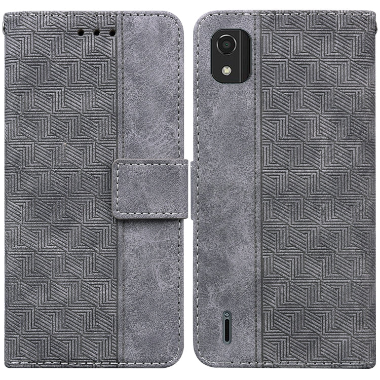 Custodia per telefono in pelle goffrata geometrica, For Nokia C2 2nd Edition, For Nokia C21, For Nokia G11 Plus