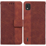 Custodia per telefono in pelle goffrata geometrica, For Nokia C2 2nd Edition, For Nokia C21, For Nokia G11 Plus